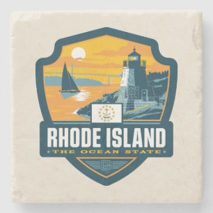 Porta-copo De Pedra Orgulho Estatal   Rhode Island