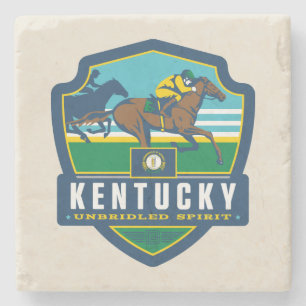 Porta-copo De Pedra Orgulho Kentucky do estado
