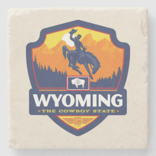 Porta-copo De Pedra Orgulho Wyoming do estado
