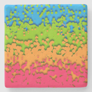 Porta-copo De Pedra Orgulhos Panromântico Groovy Retro Bubbly Trippy F