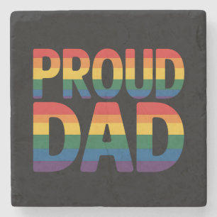 Porta-copo De Pedra Orgulhoso Pai Família LGBTQ Orgulho Gay Aliado Arc