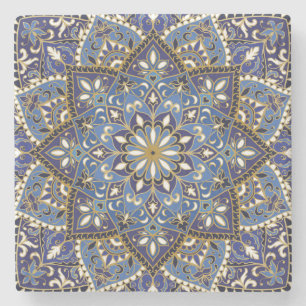 Porta-copo De Pedra Oriental Floral: Carpete Vintage