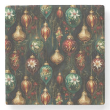 Ornamentos Dourados Vermelhos de Natal