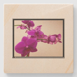 Porta-copo De Pedra Orquídea rosa