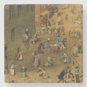 Porta-copo De Pedra Os jogos das crianças: detalhe de righthand