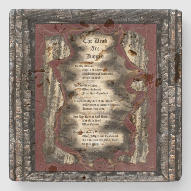 Porta-copo De Pedra Os Mortos São Julgados (Frente)