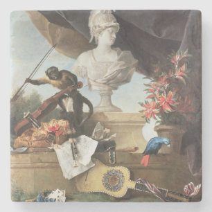 Porta-copo De Pedra Os quatro continentes: Europa, 1722 (óleo em