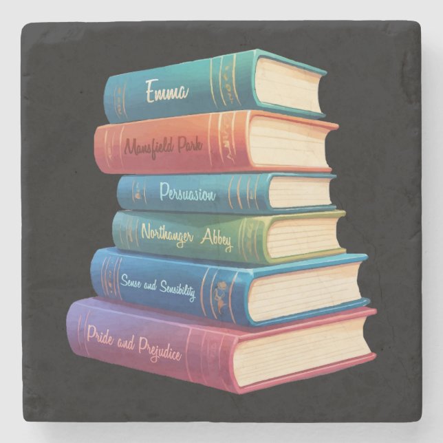 Porta-copo De Pedra Os romances VIII de Jane Austen (Frente)