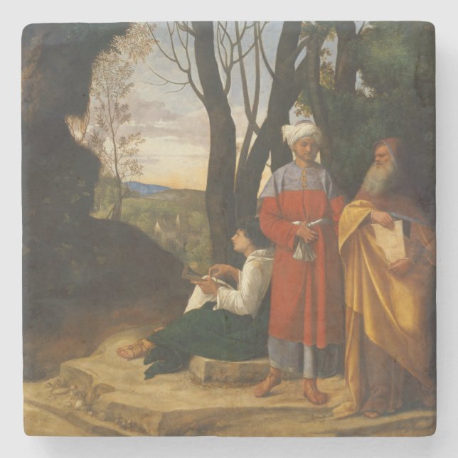 Porta-copo De Pedra Os Três Filósofos (Sábios) (de Giorgione) (Frente)
