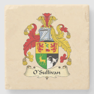 Porta-copo De Pedra O'Sullivan Family Coat of Arms Stone Coaster 
