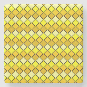 Porta-copo De Pedra Ouro Amarelo Diamante Verificado Porta copos Quadr