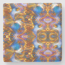 Porta-copo De Pedra Ouro azul