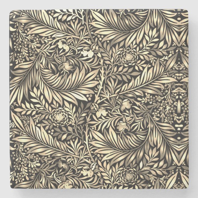 Porta-copo De Pedra Ouro Fern (Frente)