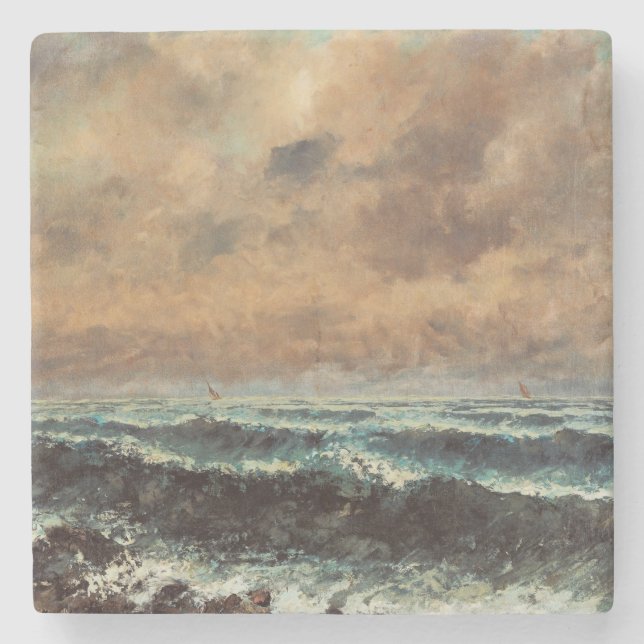 Porta-copo De Pedra Outono - Gustave Courbet (Frente)