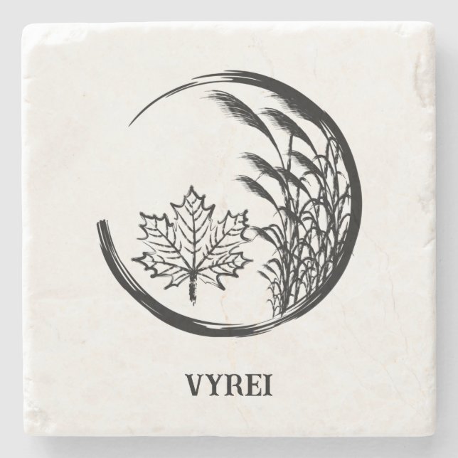 Porta-copo De Pedra Outono / Queda (Frente)