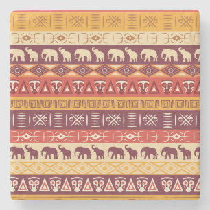 Porta-copo De Pedra Padrão Africano