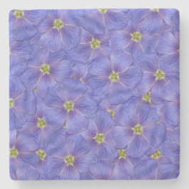 Porta-copo De Pedra Padrão Azul de Linho Invisível