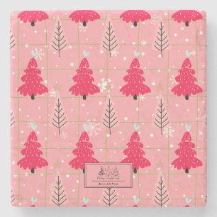 Porta-copo De Pedra Padrão clássico de Natal de Natal de Vintage (4)