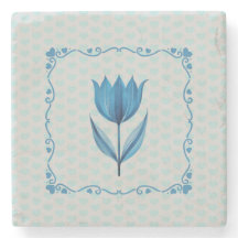 Padrão com um Tulipa Azul