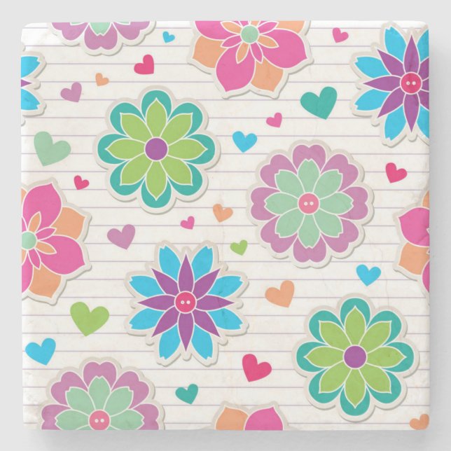 Porta-copo De Pedra Padrão da ventoinha (Frente)