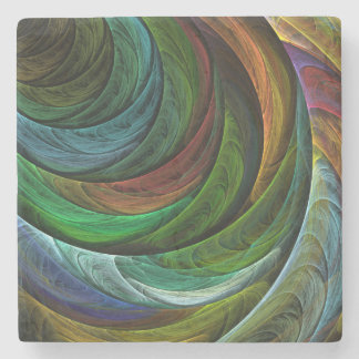 Porta-copo De Pedra Padrão de Abstrato de Arte Moderna com Glória de C