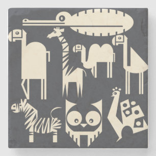 Porta-copo De Pedra Padrão de animais