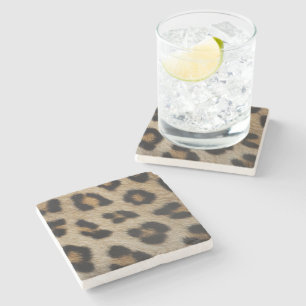Porta-copo De Pedra Padrão de animal de impressão de pele de leopardo