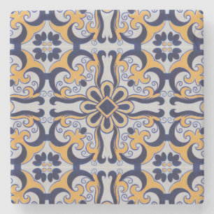 Porta-copo De Pedra Padrão de azulejo português