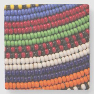 Porta-copo De Pedra Padrão de Bead Tribal Massai