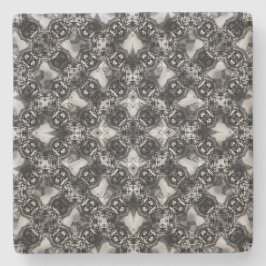 Porta-copo De Pedra Padrão de Cadeias de Diamante Preto e Branco