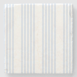 Porta-copo De Pedra Padrão de cinco listras azul-claro e branco