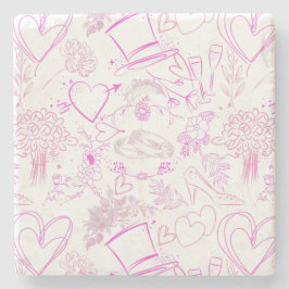 Porta-copo De Pedra Padrão de enfeites de casamento 02