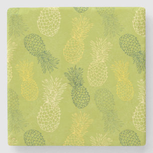 Porta-copo De Pedra Padrão de Estrutura de Tópicos do Pineapple em V