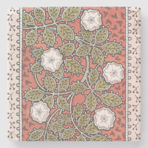 Porta-copo De Pedra Padrão de Flor de Ilustração de Rosa