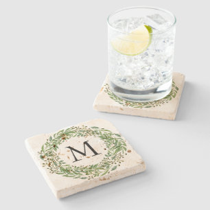 Porta-copo De Pedra Padrão de Folga Verde Clássica Personalizada