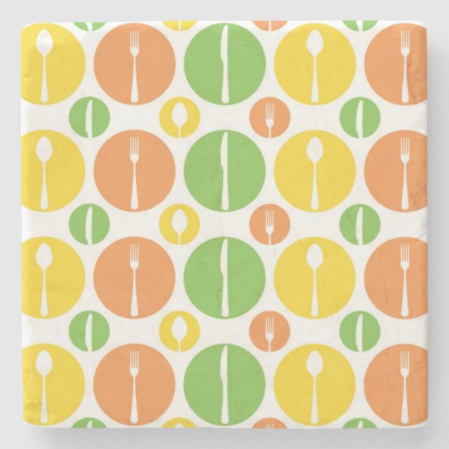 Porta-copo De Pedra Padrão de Itinerância (Frente)