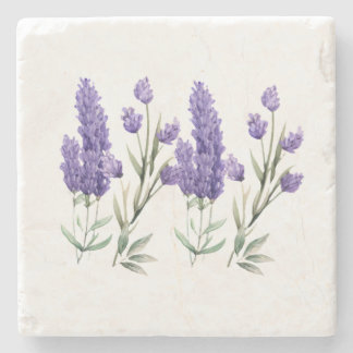 Porta-copo De Pedra Padrão de Lavanda francês