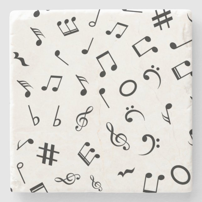 Porta-copo De Pedra Padrão de música (Frente)
