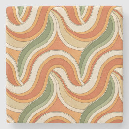 Porta-copo De Pedra Padrão de ondas mágicas