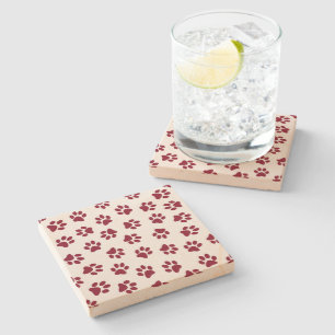 Porta-copo De Pedra Padrão De Patas, Patas Cachorros, Patas Turvas