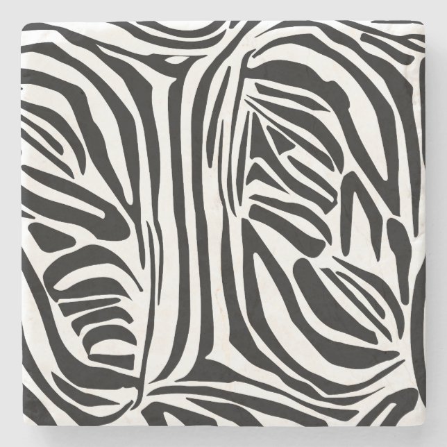 Porta-copo De Pedra Padrão de zebra (Frente)