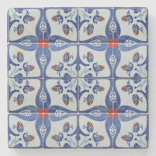 Porta-copo De Pedra Padrão do estilo do Azulejo cerâmico