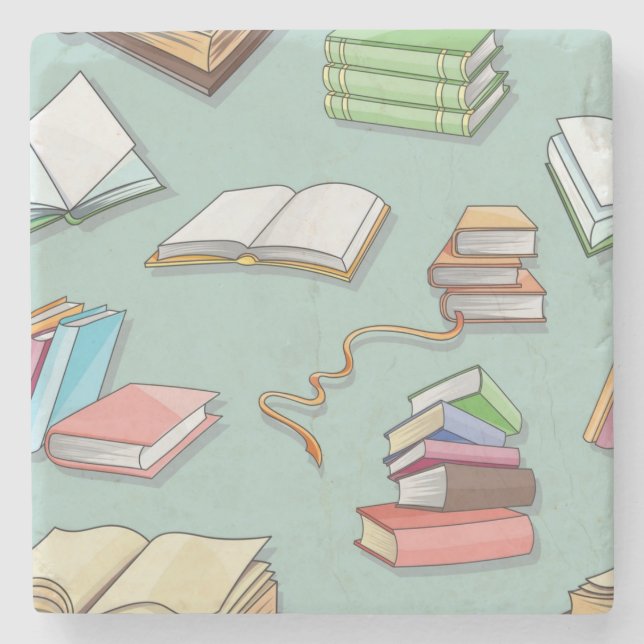 Porta-copo De Pedra Padrão do livro (Frente)