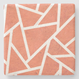 Porta-copo De Pedra Padrão do mosaico laranja mandarino