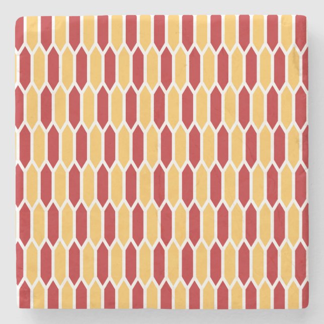 Porta-copo De Pedra Padrão Geométrico (Frente)