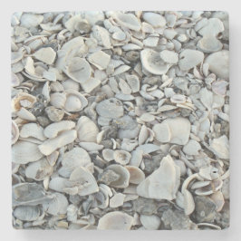 Porta-copo De Pedra Padrão Natural da Concha Costeira