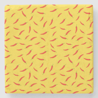 Porta-copo De Pedra Padrão Red Chilies