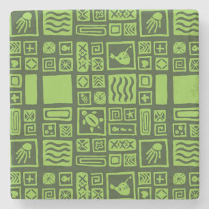 Porta-copo De Pedra Padrão Tiki