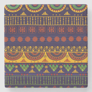 Porta-copo De Pedra Padrão tribal, versátil para vários usos.