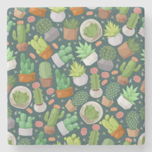 Porta-copo De Pedra Padrão vegetal